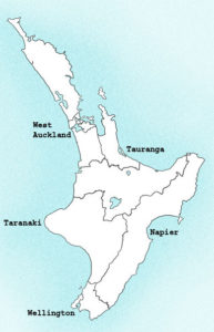 North Island , NZ Map